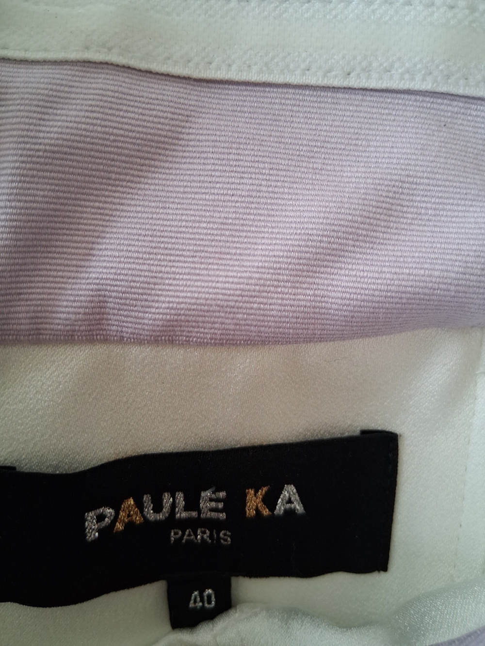 PAULE KA Lilac Strapless Bodycon Dress with White Trim - Picture 7 of 10